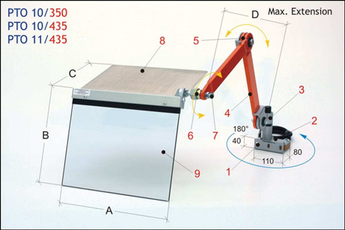 PTO 10/11 Sikkerhetsdeksel Dreiebenk Tecno Pi  